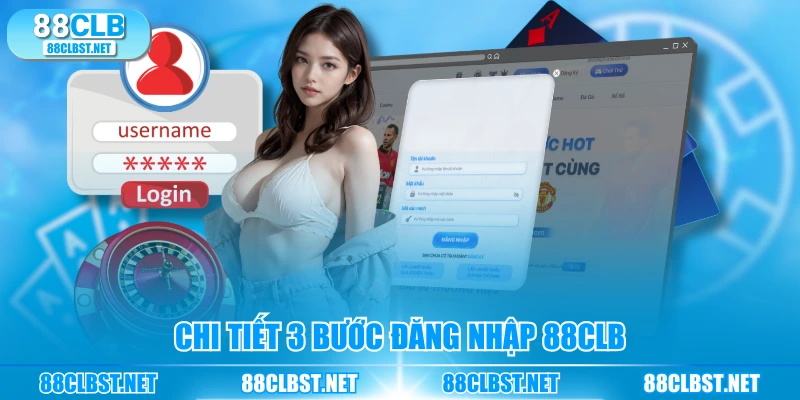 Chi tiết 3 bước đăng nhập 88CLB